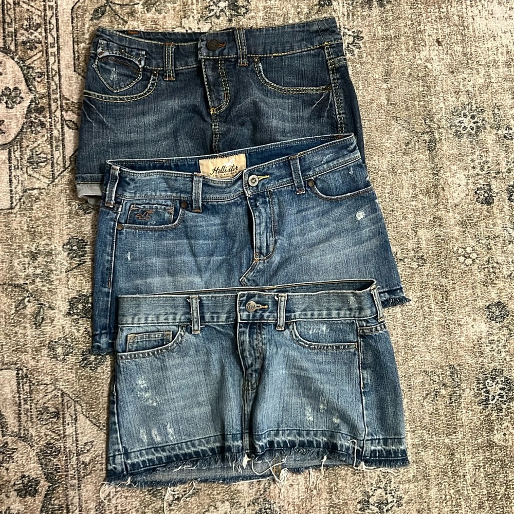 Denim Jean Skirt lot Size 3 y2k